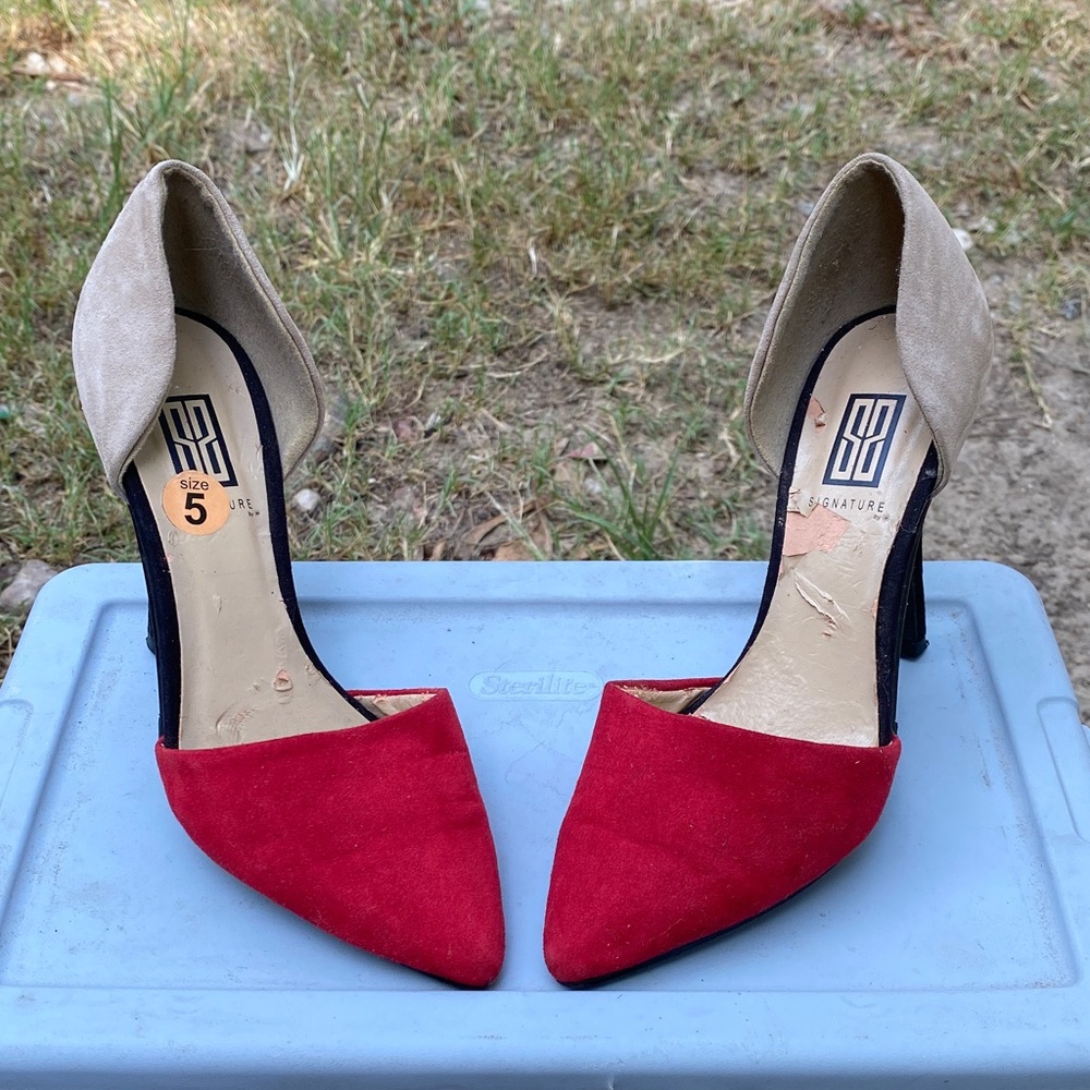 Signature Red and Tan Women's Heels